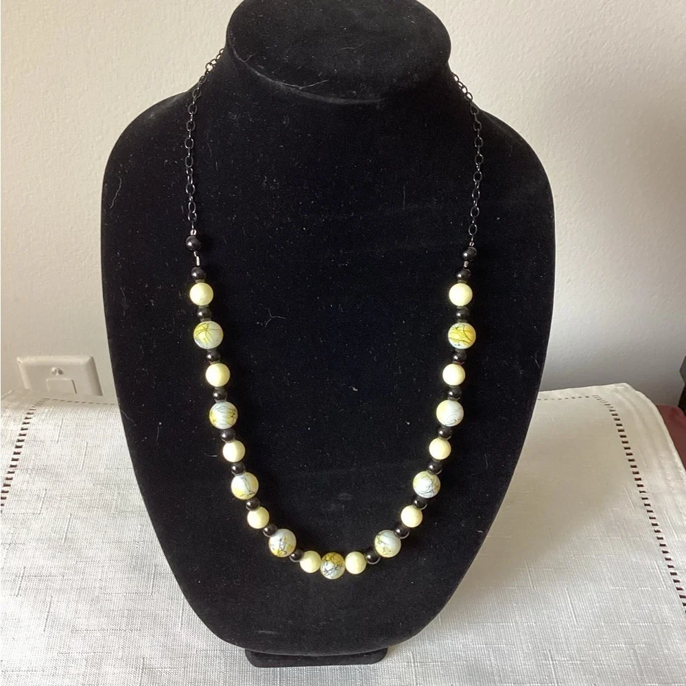 Yellow Beaded Necklace